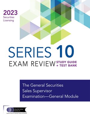 cover image of SERIES 10 EXAM STUDY GUIDE 2023+ TEST BANK